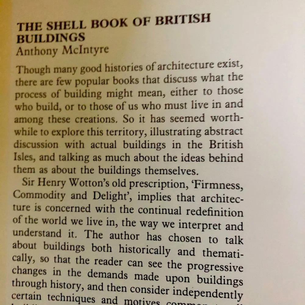 British Architecture Book The Shell Book of British Buildings Vintage